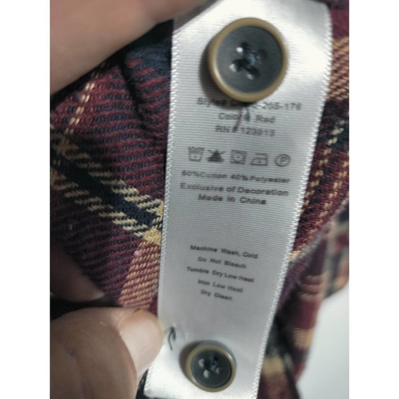 Jachs VINTAGE red and black flannel shirt MEN XL - Picture 4 of 5